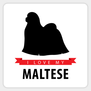 I Love My Maltese Sticker